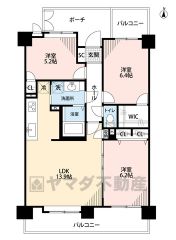 お掃除しやすいオールフローリング。全居室収納完備。南面バルコニー＾＾