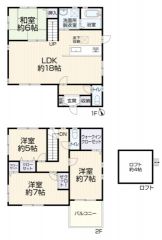 4LDKロフト付き。全室2面採光の明るい戸建てです＾＾