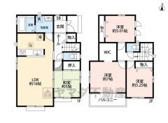 LDK16帖。南面バルコニー。全居室収納付き＾＾