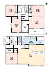 オールフローリング。南面バルコニー＾＾WICやSIC、パントリー、ホール収納有＾＾
