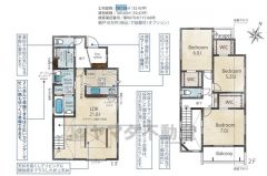 3LDK　3WIC　ランドリースペース　カースペース2台