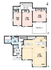 開放感のあるLDK25帖以上＾＾1階備蓄倉庫、2階各居室収納スペース完備＾＾全居室2面採光、日当たり、風通し良好＾＾