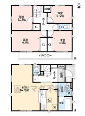 4LDK　 カースペースは2台(車種による)