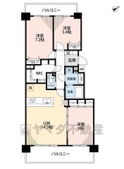 オールフローリング。2面バルコニー。全居室収納完備＾＾
