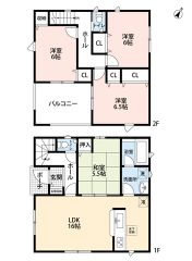 2階全居室広々6帖以上。全居室収納有＾＾ 2階全室2面採光＆南面バルコニー＾＾
