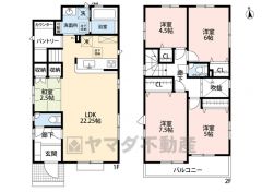 リビング22.25帖。たっぷり収納できるパントリー付。