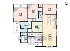 家事動線がスムーズな平屋＾＾ リビングと隣接する洋和室を合わせると22．5帖の広々空間。 ファミリーCLやSCLなど収納豊富＾＾ ウッドデッキ有＾＾