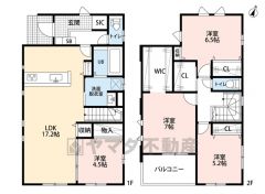 4LDK　WIC　ファミリークローク　SICで収納充実＾＾