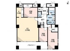 LD22.8帖　キッチン3.6帖の広々空間　ゆとりある間取りで、ご家族との団らんも快適に楽しめます＾＾
