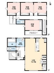 オールフローリング。ご家族と顔を合わせる機会が増えるリビング階段＾＾ 全居室収納＆パントリーやリビング収納有＾＾