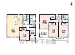 全居室南向きの日当たり良好なお家＾＾ オールフローリング4LDK。2階全居室6帖以上＾＾南向きバルコニー2ヶ所＾＾