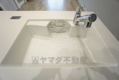 色も形もキレイなシンクは、広さも確保しているので、大きめの鍋も簡単に洗えます＾＾
