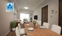 13.8帖リビングとダイニングの空間が仕切りやすいLDK＾＾長方形で家具も配置しやすい間取りとなっています＾＾