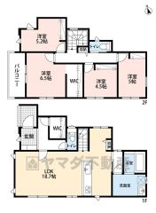 4LDK。オールフローリングをご希望の方にオススメです＾＾＾ご家族間のコミュニケーションが自然と増えるリビング階段＾＾