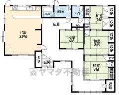 4LDK　庭・倉庫・車庫付き
