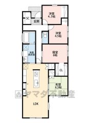 生活動線が効率的な平屋住宅。SIC・パントリー・WICなど収納充実の間取り＾＾