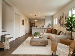 おしゃれなキッチンを中心とした開放的なリビング。お友達や親せきをお招きするのも楽しみです＾＾（家具はCGによるイメージとなります。）