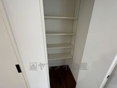 食品や飲料、調理器具を収納できるパントリー付き。週末に買いだめした食料を楽々収納できます。