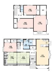 広々6LDKの住まい　 お庭や便利な小屋付きで、カースペースは3台以上確保　ご家族の多い世帯にもおすすめです＾＾
