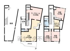 土地面積201.65m2、建物面積204.64m2