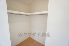 大容量のウォークインクローゼット