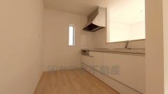 白を基調にしたキッチンです 清潔感のある空間がとても好印象です。収納も、作業スペースも広々と設けられた使いやすいシステムキッチンです。