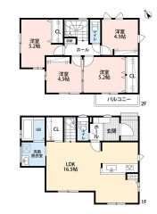 4SLDK　カースペースは2台分