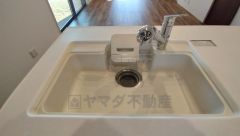 広々とした凸型シンクに洗剤ポケットを標準装備。大きなお鍋など洗いやすいです。