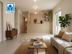 日当たりの良いリビング＾＾TVの配置などを考慮した窓の位置、嬉しいポイントが満載。（家具はCGによるイメージとなります。）