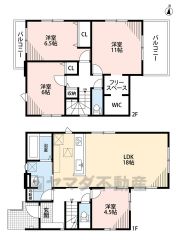 2面バルコニーと2面採光で光そそぐ空間設計。