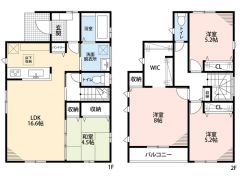 4LDK.。 全居室州の・WIC・パントリー付きで収納も完備されたお家です＾＾南西向きなので光が差し込む明るい空間です。